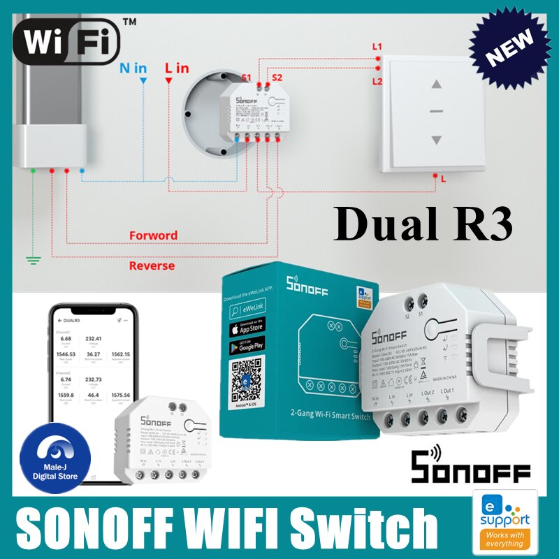 SONOFF- R3 Ʈ Ʈ Wifi Ŀư ġ,  ..